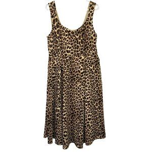 TORRID Dress Plus Size 1X Animal Print Sleeveless Pockets A-Line Sweatheart